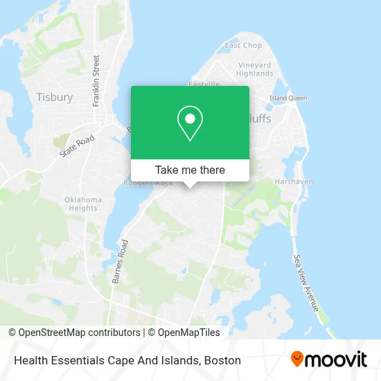 Health Essentials Cape And Islands map