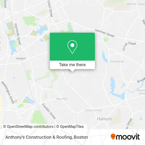 Anthony's Construction & Roofing map