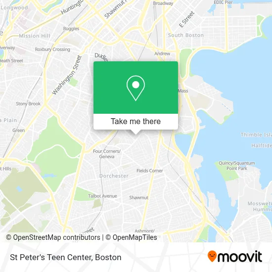 St Peter's Teen Center map