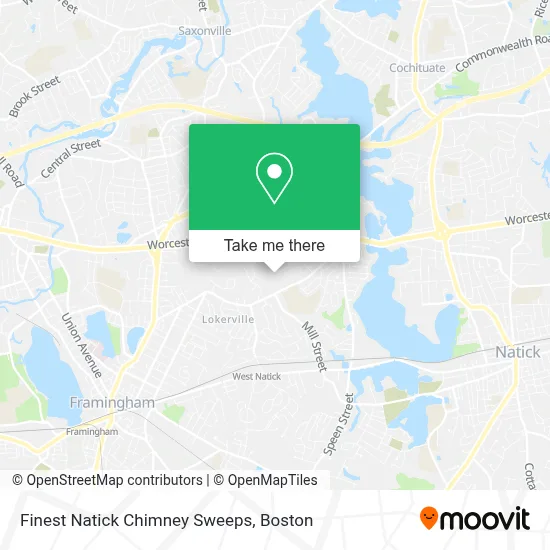 Finest Natick Chimney Sweeps map