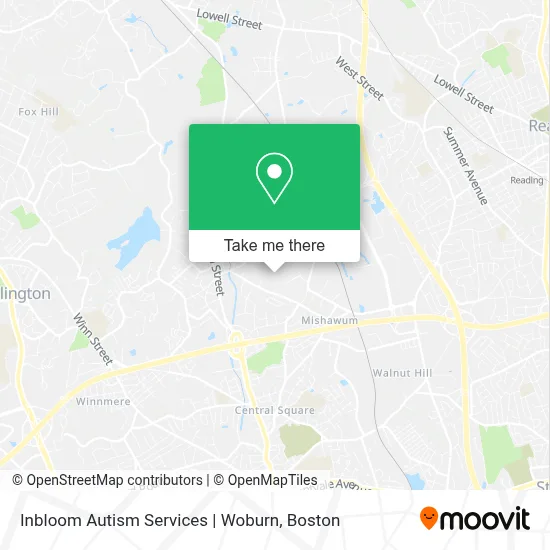 Inbloom Autism Services | Woburn map