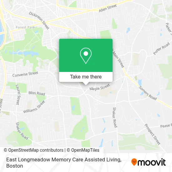 East Longmeadow Memory Care Assisted Living map