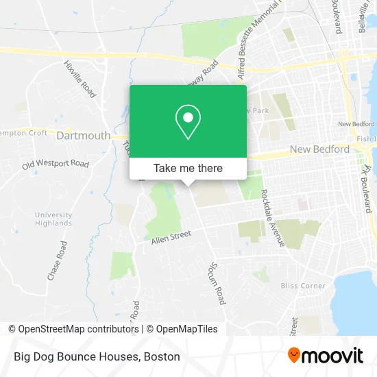 Big Dog Bounce Houses map