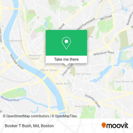 Booker T Bush, Md map