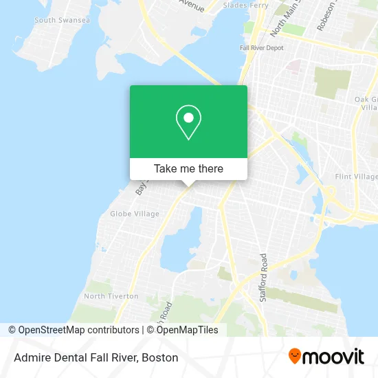 Admire Dental Fall River map