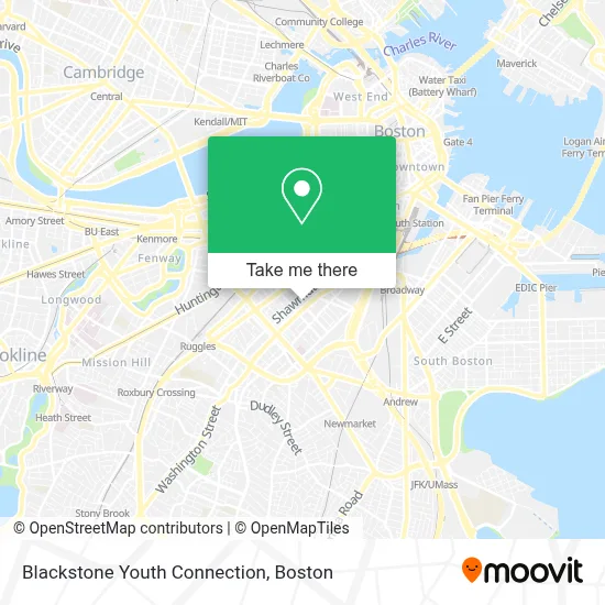 Blackstone Youth Connection map