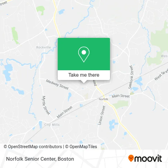 Norfolk Senior Center map