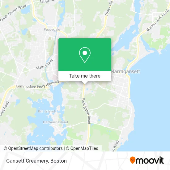 Gansett Creamery map