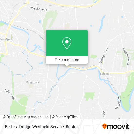 Bertera Dodge Westfield Service map