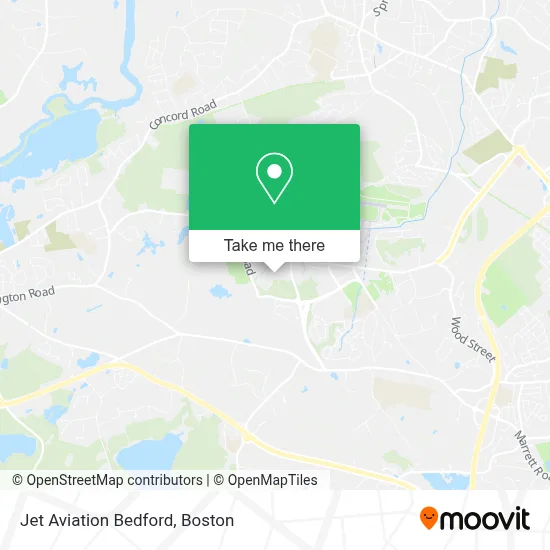 Jet Aviation Bedford map