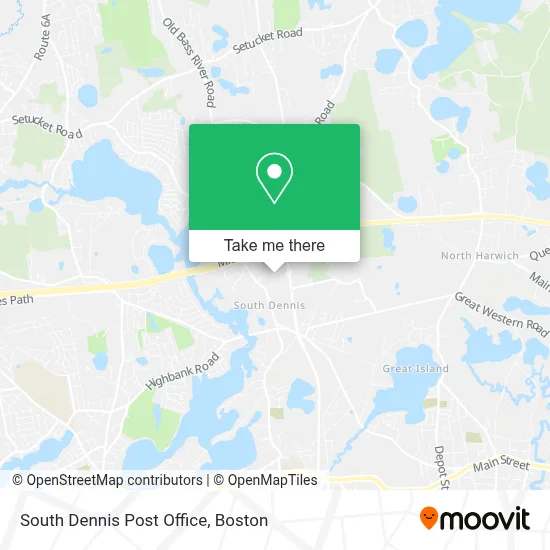 South Dennis Post Office map
