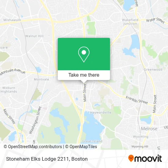 Stoneham Elks Lodge 2211 map