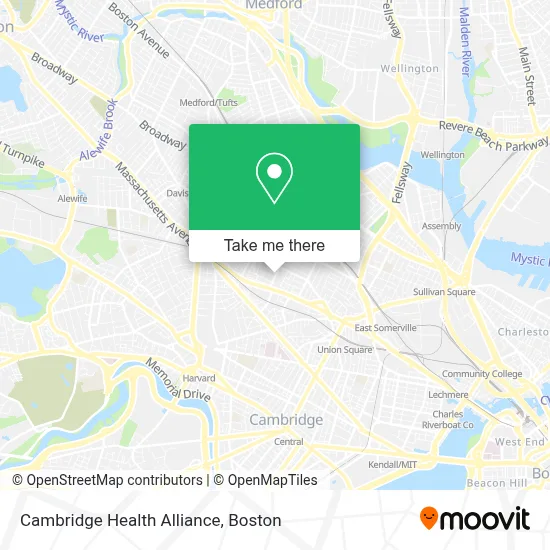 Cambridge Health Alliance map