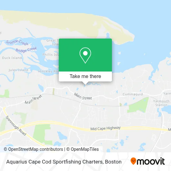 Aquarius Cape Cod Sportfishing Charters map