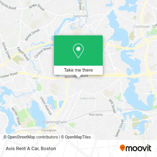Avis Rent A Car map