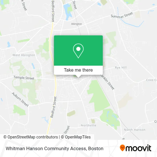 Whitman Hanson Community Access map