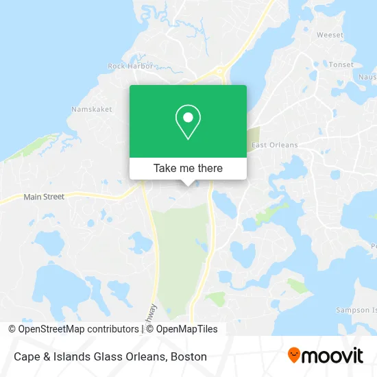 Cape & Islands Glass Orleans map