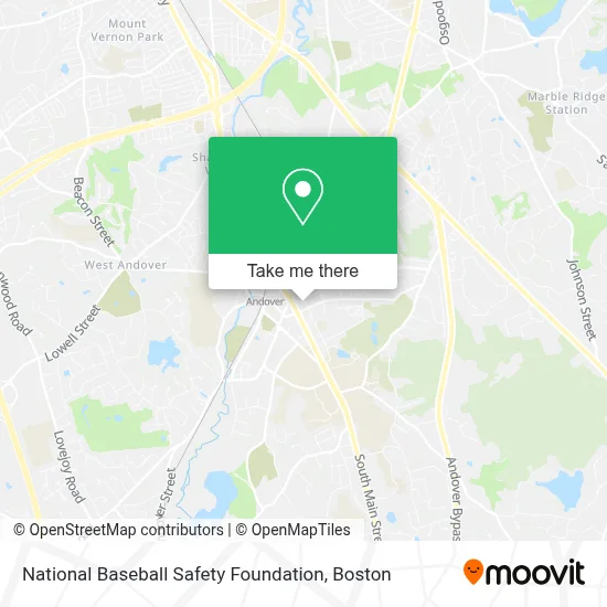 National Baseball Safety Foundation map