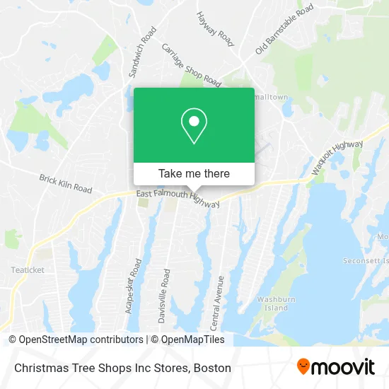 Christmas Tree Shops Inc Stores map