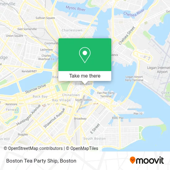 Boston Tea Party Ship map