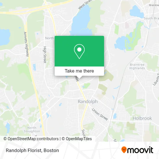 Randolph Florist map