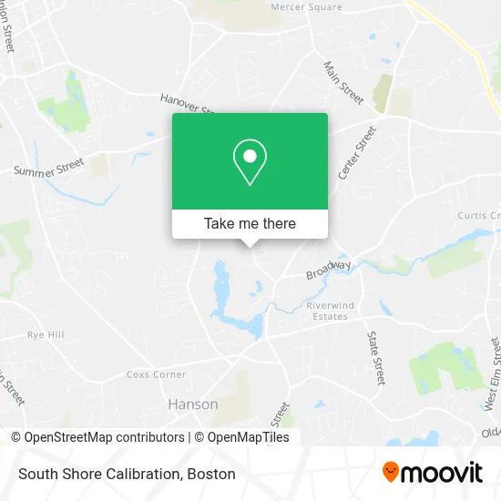 South Shore Calibration map