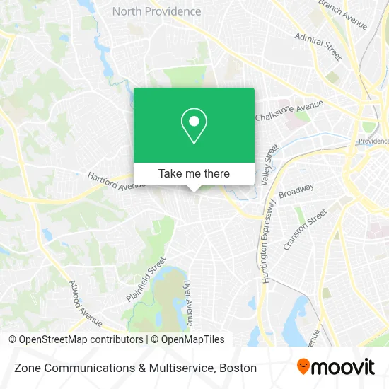 Zone Communications & Multiservice map