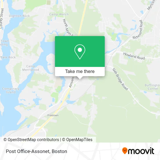 Post Office-Assonet map