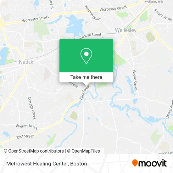 Metrowest Healing Center map