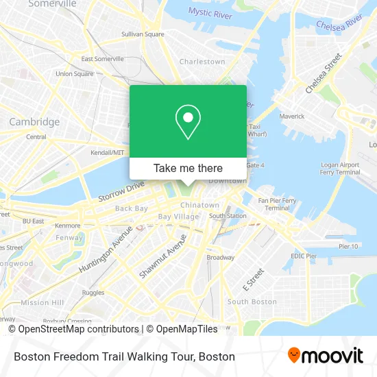 Boston Freedom Trail Walking Tour map