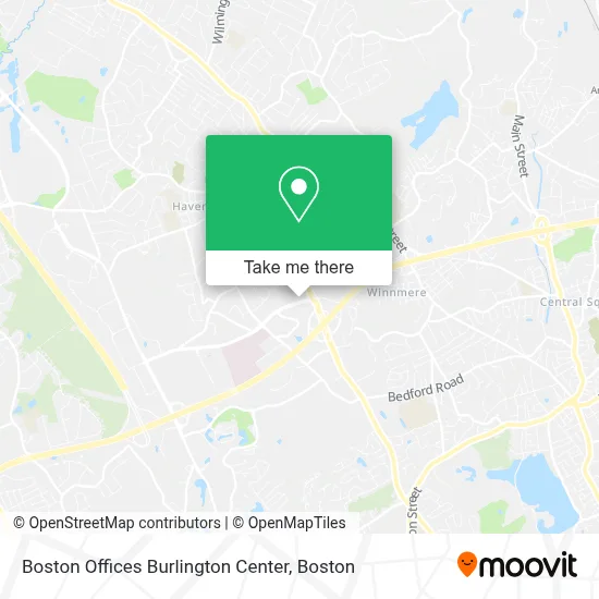 Boston Offices Burlington Center map