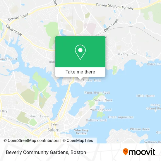 Beverly Community Gardens map
