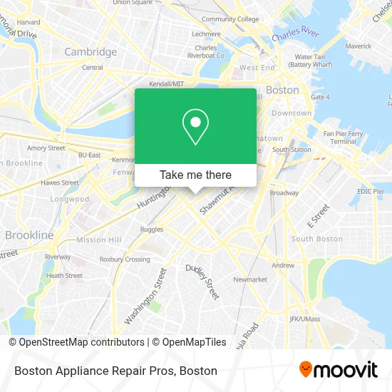 Boston Appliance Repair Pros map