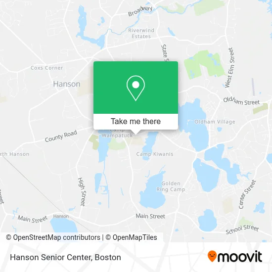 Hanson Senior Center map