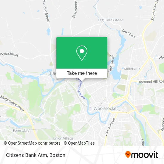 Citizens Bank Atm map