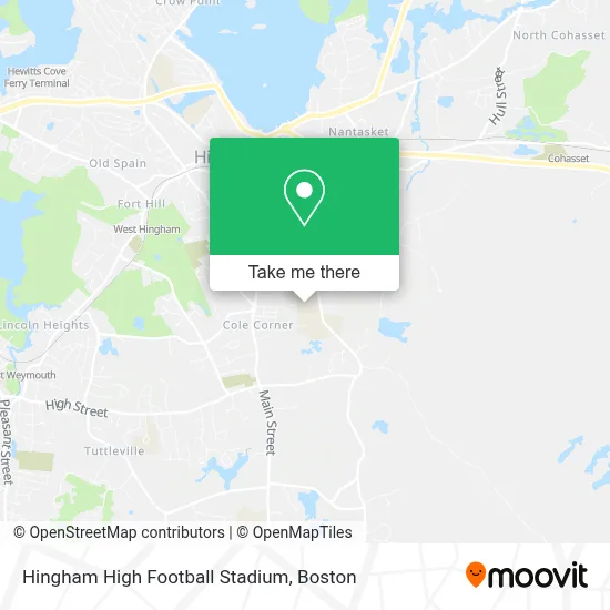 Hingham High Football Stadium map