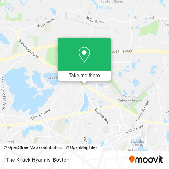 The Knack Hyannis map