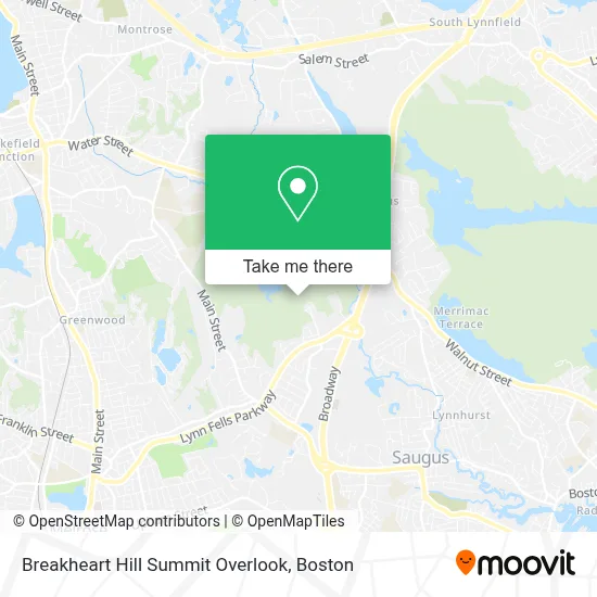 Breakheart Hill Summit Overlook map