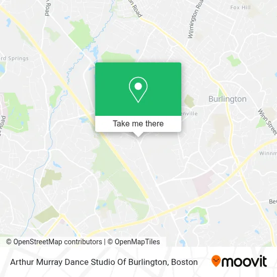 Arthur Murray Dance Studio Of Burlington map