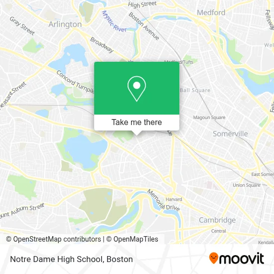 Notre Dame High School map