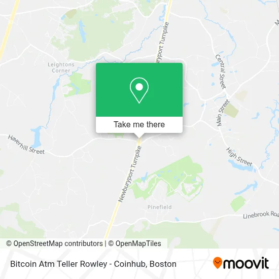 Bitcoin Atm Teller Rowley - Coinhub map