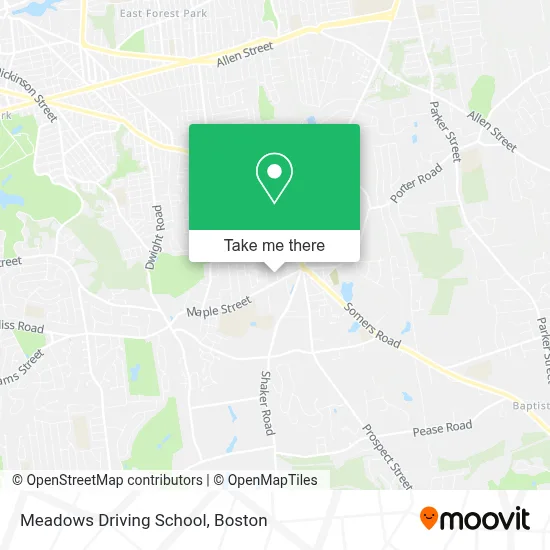 Meadows Driving School map