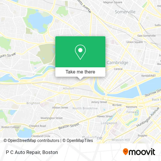 P C Auto Repair map