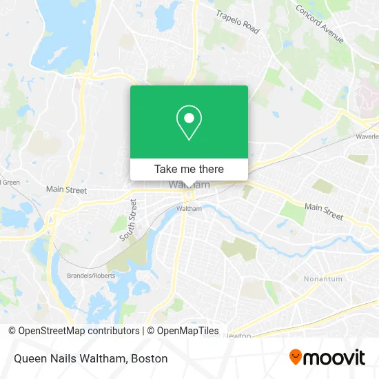 Queen Nails Waltham map