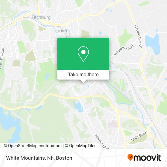 White Mountains, Nh map