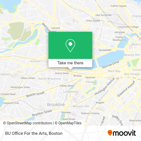 BU Office For the Arts map