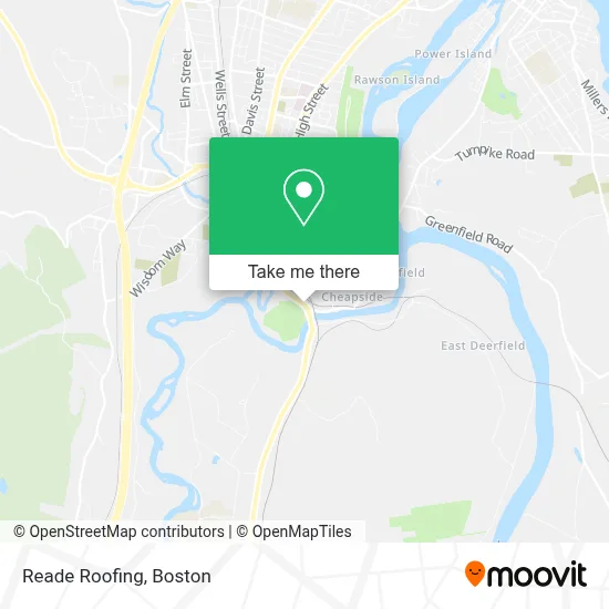 Reade Roofing map