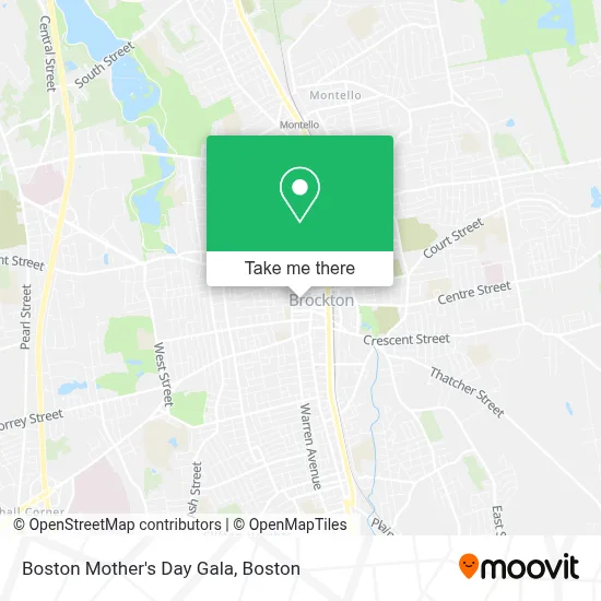 Boston Mother's Day Gala map