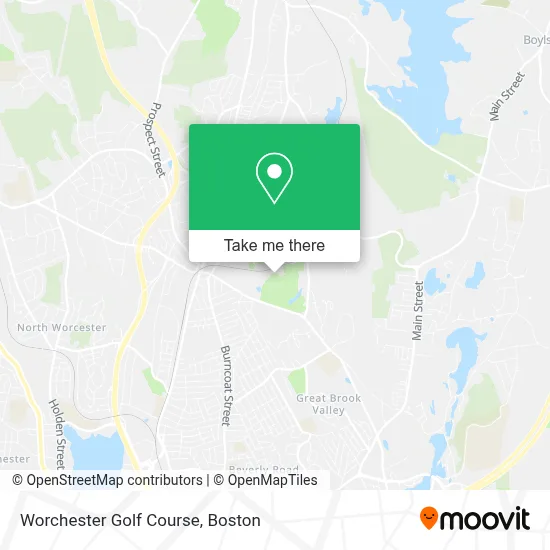 Worchester Golf Course map