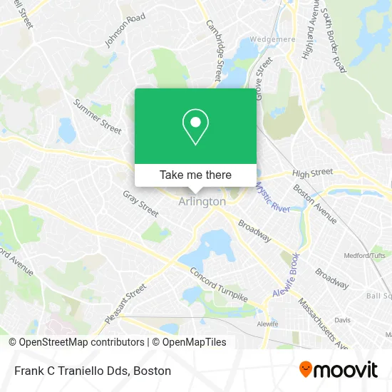 Frank C Traniello Dds map